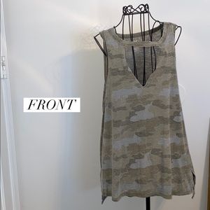 American Eagle Camo Tank Top w/ Cut Out